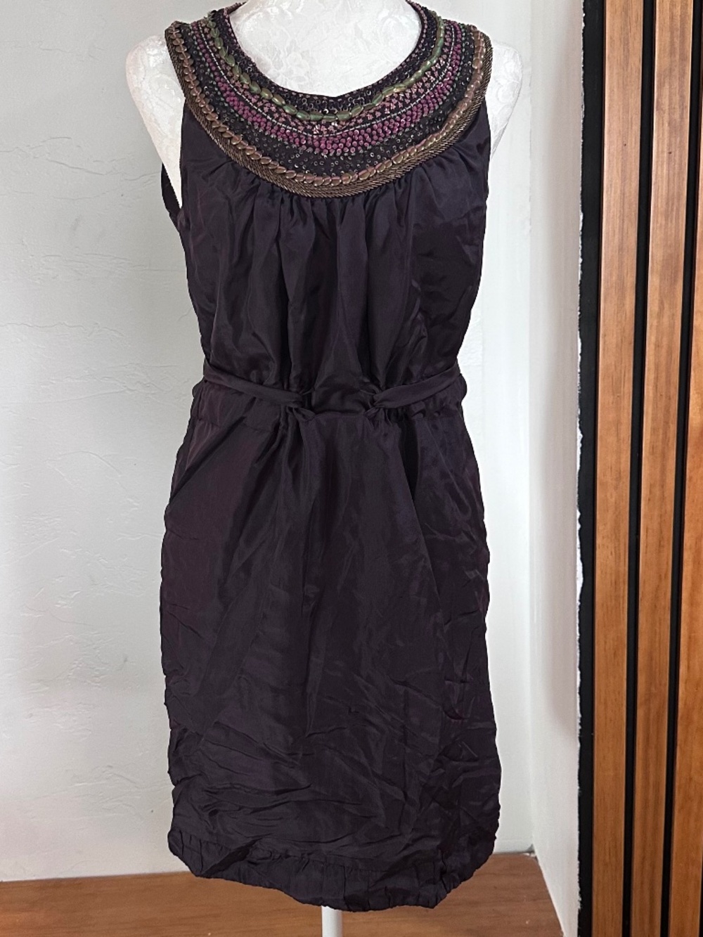 Yoana Baraschi xSmall Purple Dress 100% Silk